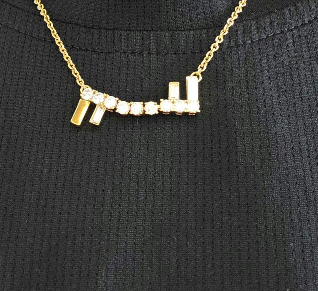 Fendi First Necklace Logo Necklace Gold Crystal Women’s Accessory