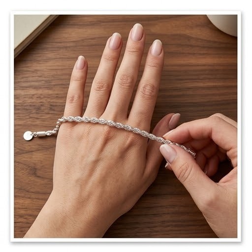 Rope Twist Link Chain Bracelet Mens Womens Jewelry Gift Accessory