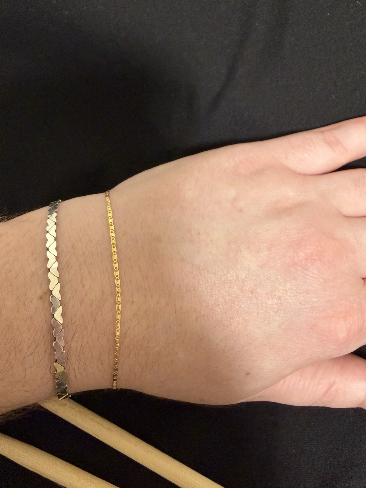 10k Gold Valentino Link Bracelet, size 6, 1.3mm