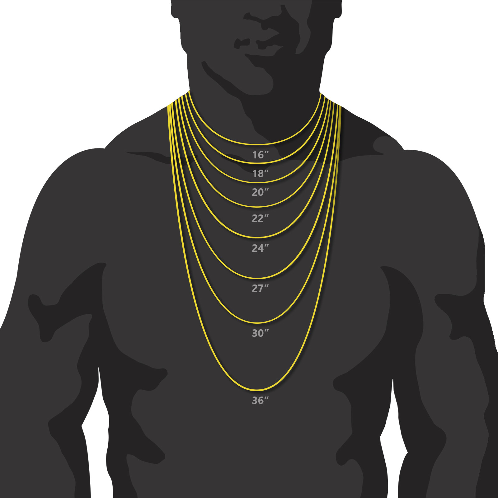 Fashion Black Plated Tennis Stone Chain Necklace 16″ / 18″ / 20″ / 22″ / 24″