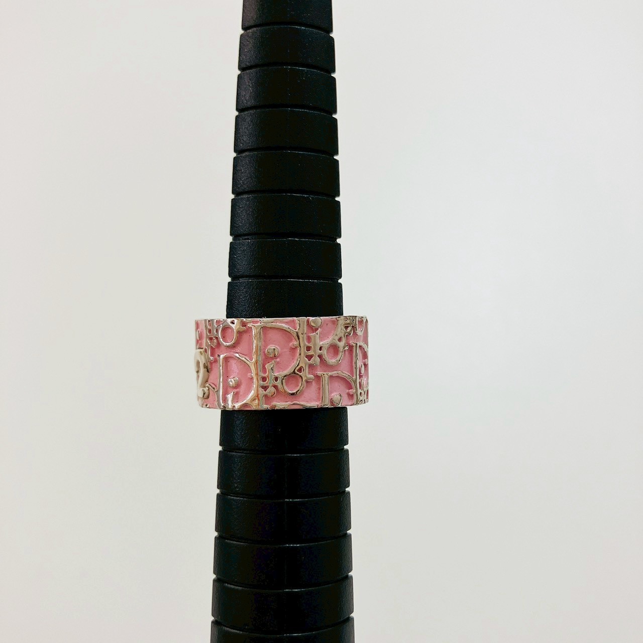 Christian Dior Trotter Pink Silver Ring Japan Import Size 5 US