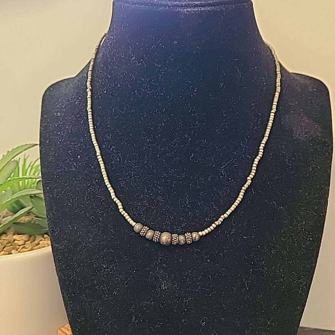 Rebecca Malone Brand Bib Necklace & Earrings Set Ladies NEW Casual Beaded 16″