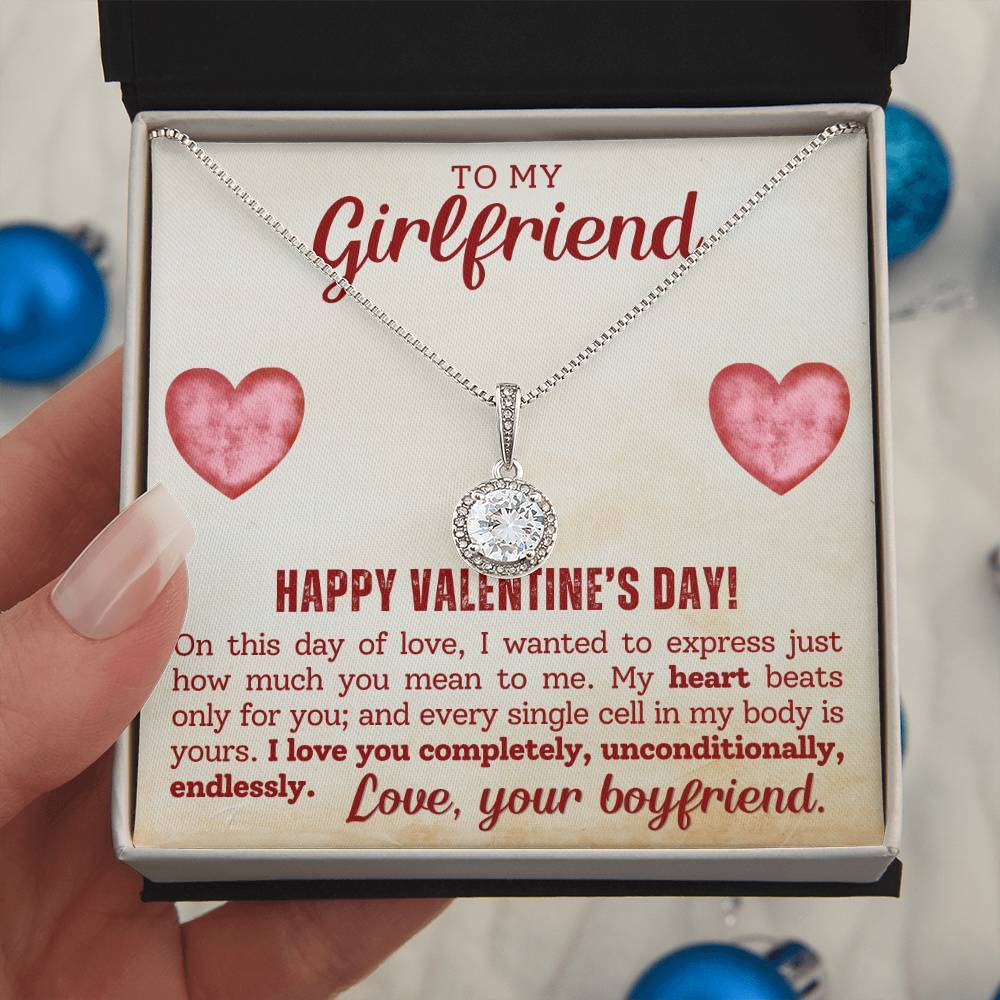 To My Girlfriend Necklace, Birthday Anniversary Valentine Gift for Girlfriend