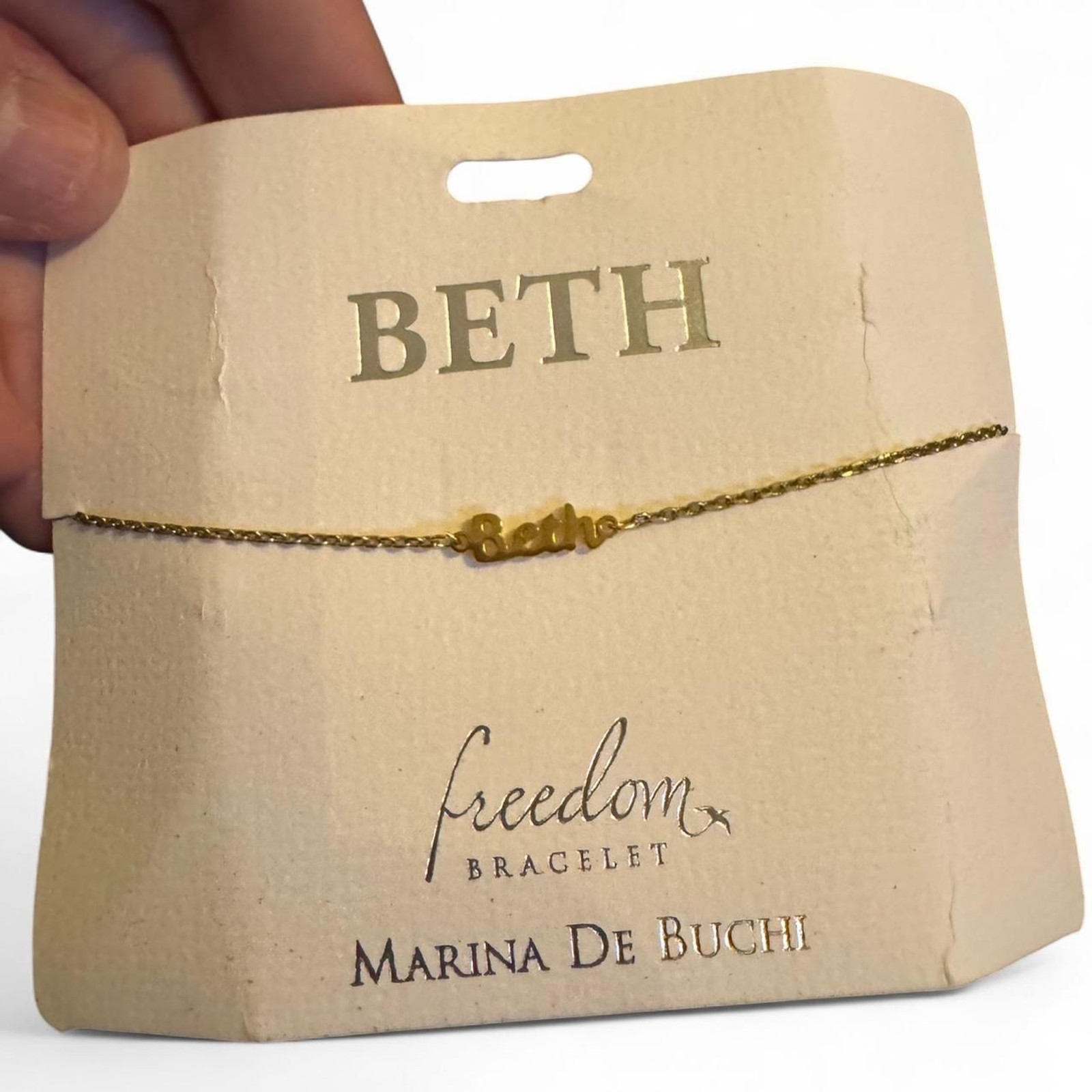 Marina De Buchi “Beth” Freedom Bracelet Gold Tone Adjustable Nickel-Free NWT