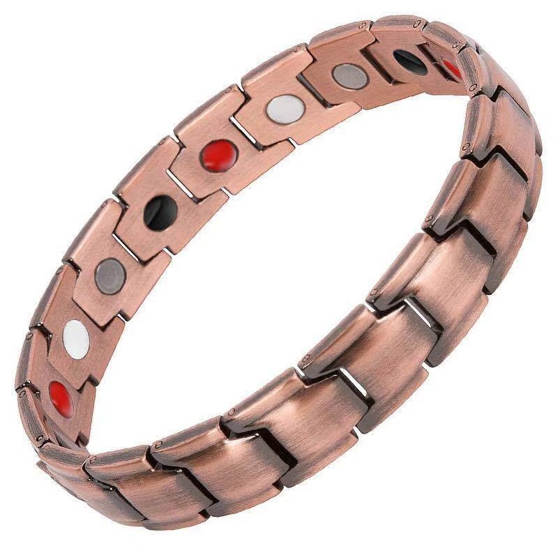 Men’s Bracelet Magnetic Therapy Arthritis Pain Relief Pure Solid Copper Bangle