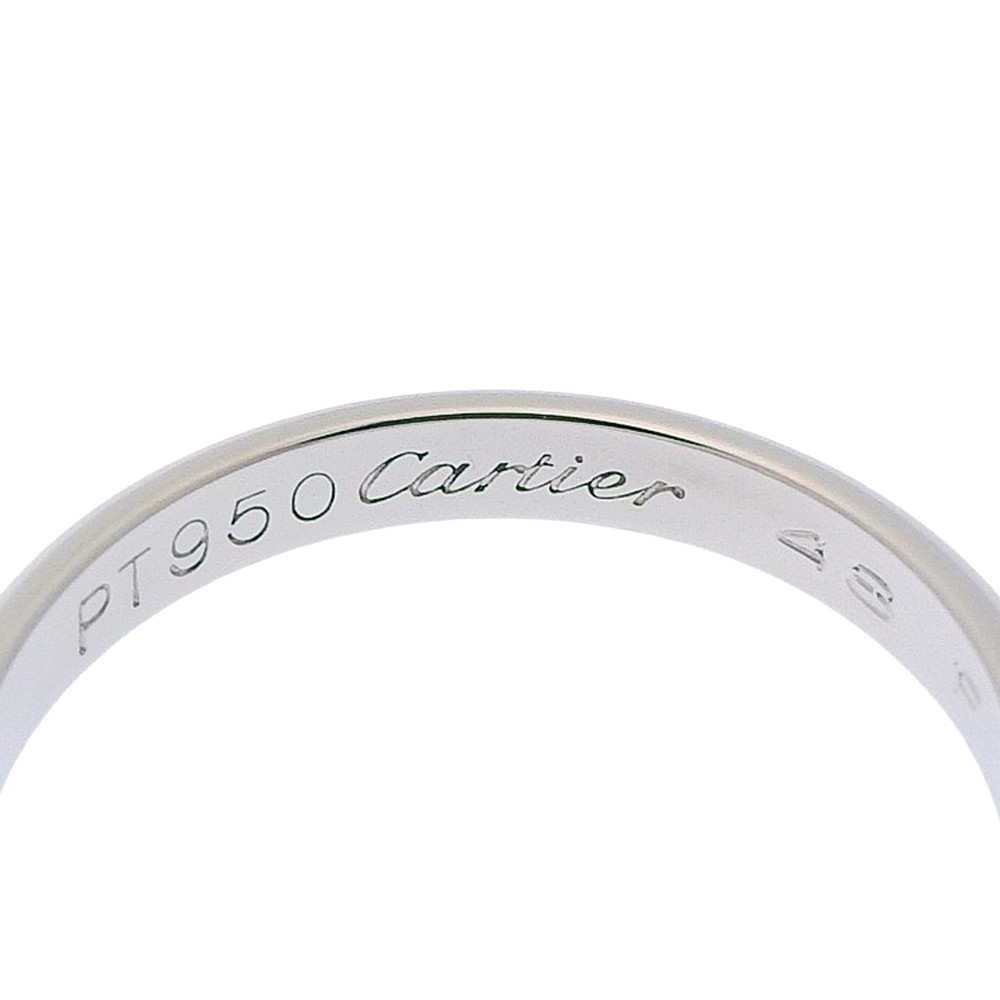 CARTIER Wedding ring Ring Pt950Platinum #4.5(US Size) 2.8g Women