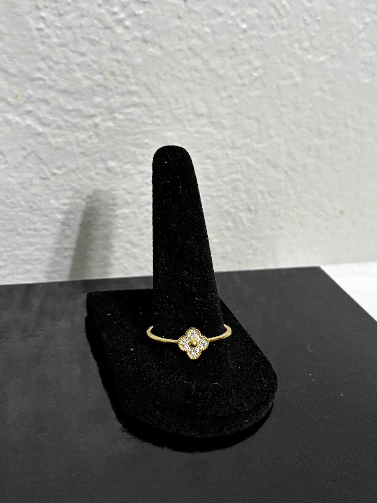 Sterling Silver 925 Gold Tone Flower Cluster Band Ring