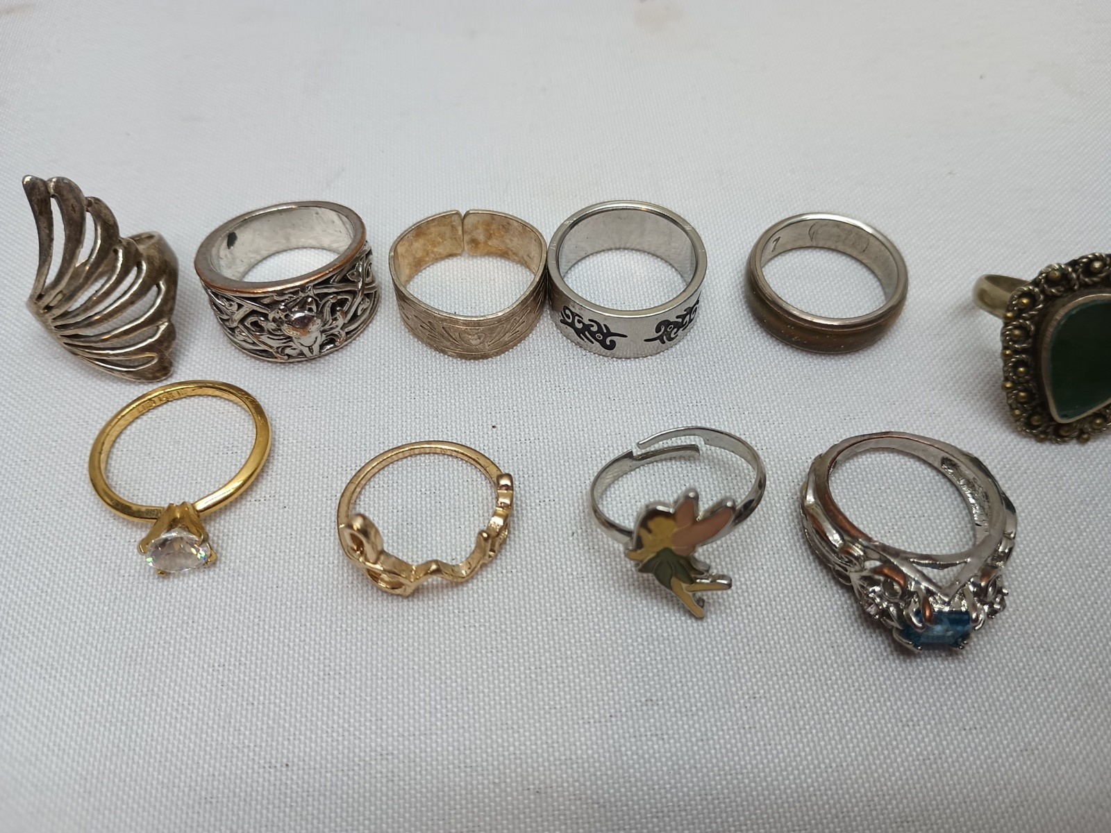 Lot of 10 Costume Jewelry Rings