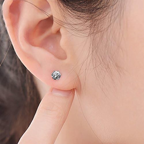 Assorted Sizes 6 Pair Hypoallergenic CZ Stud Earrings – Perfect for Any Occasion