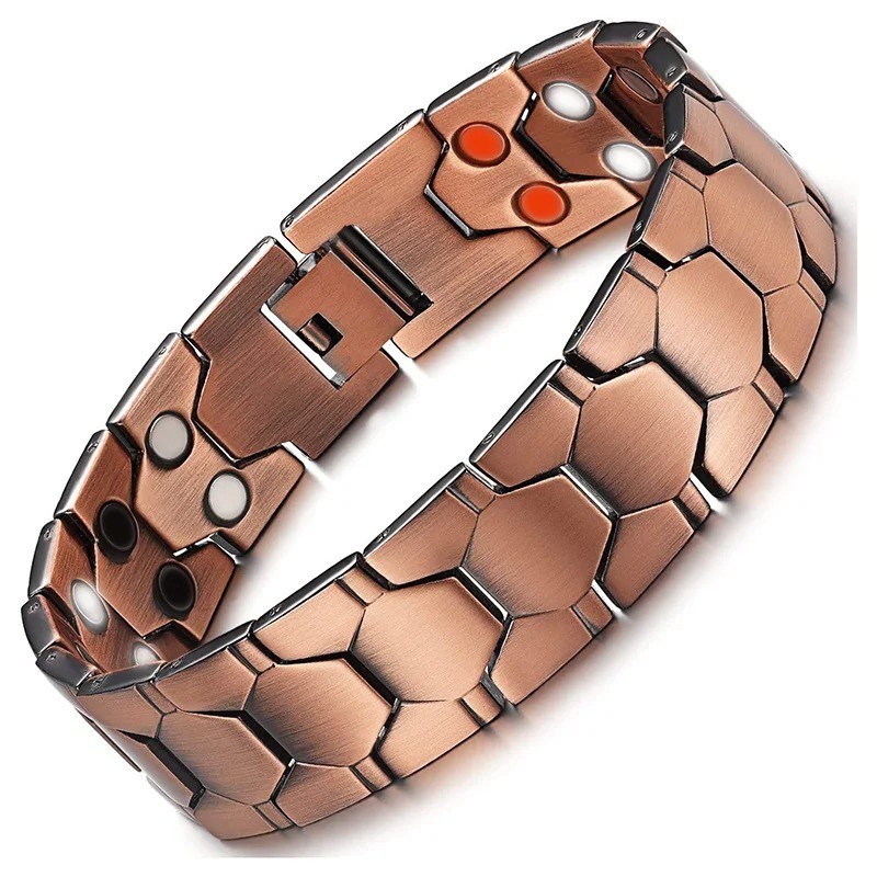 Men’s Bracelet Magnetic Therapy Arthritis Pain Relief Pure Solid Copper Bangle