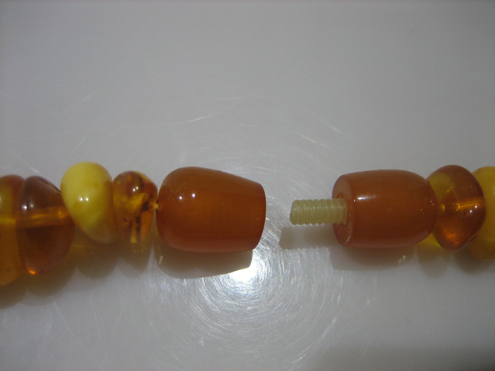Vintage 21″ Baltic Honey & Butterscotch Amber Necklace with Amber Screw Clasp