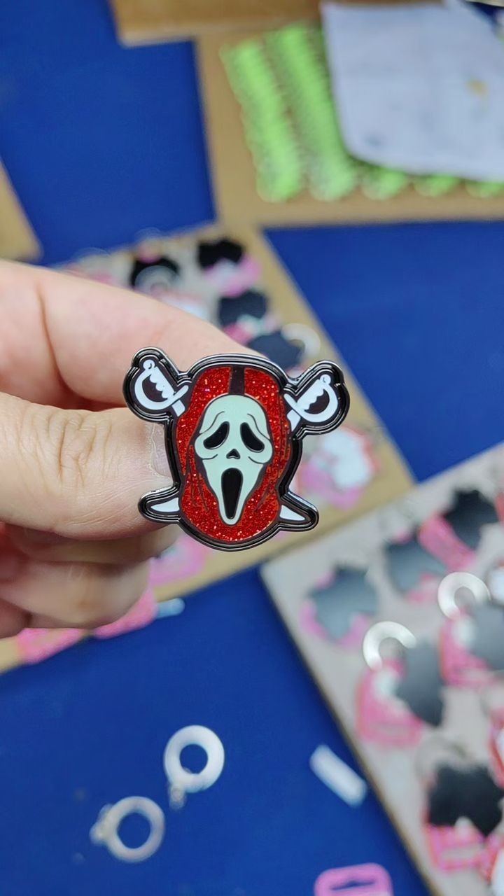 Raiders X Scream Oakland Los Angeles Las Vegas ENAMEL PIN 1.25 inch