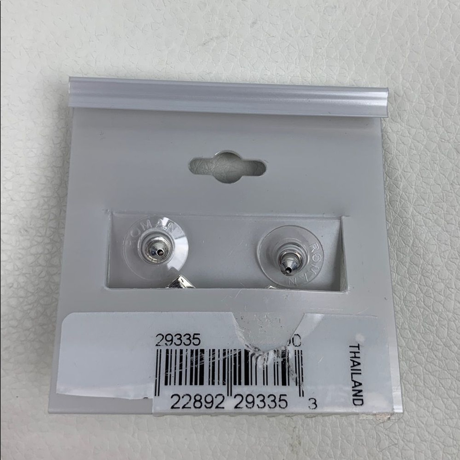 Roman Silver Crystal Hoop loop Earrings NEW NWT
