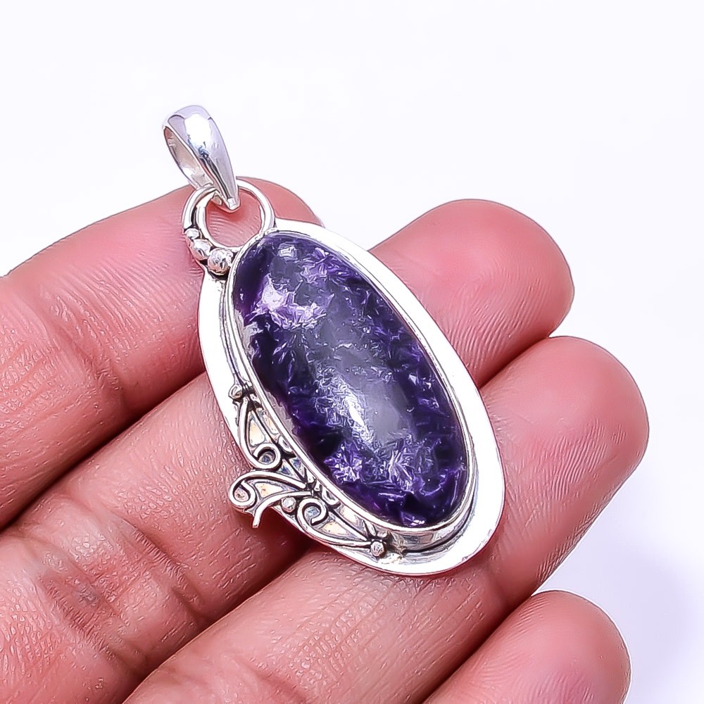 Lepidolite – San Diego 925 Sterling Silver Pendant 1.95″, Christmas Gift P39962