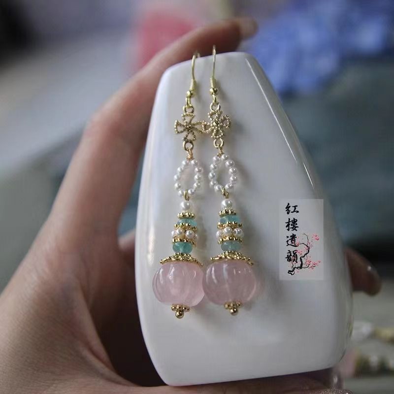 Chinese Style Hanfu Qipao Earrings Stud Dangle Ear Gift Women