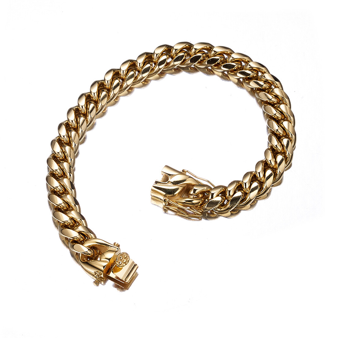 6mm-18mm Fashion Women Men Stainless Steel Miami Curb Chain Bracelet Bangle Gift