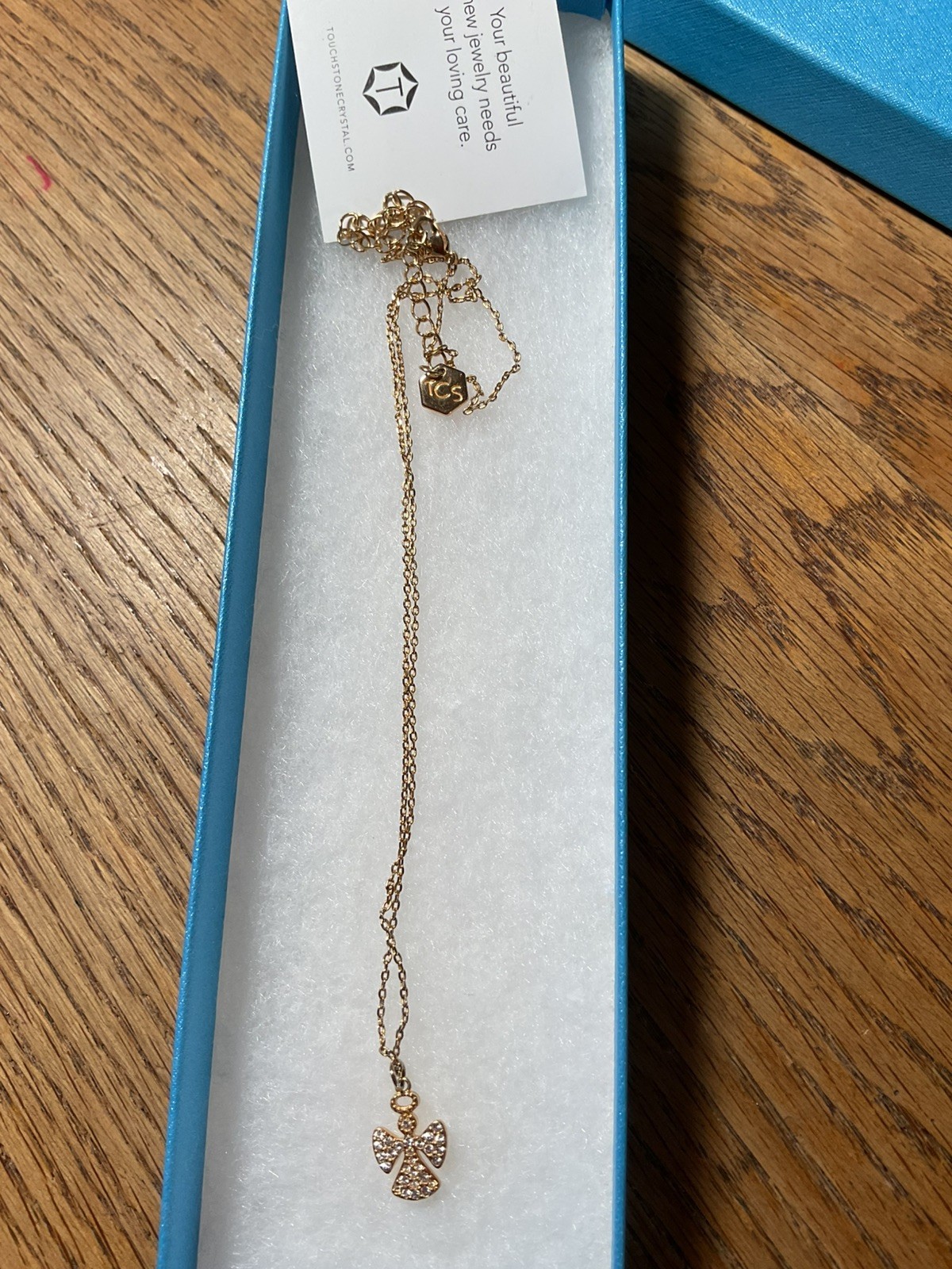 Touchstone Golden Angel Necklace NIB