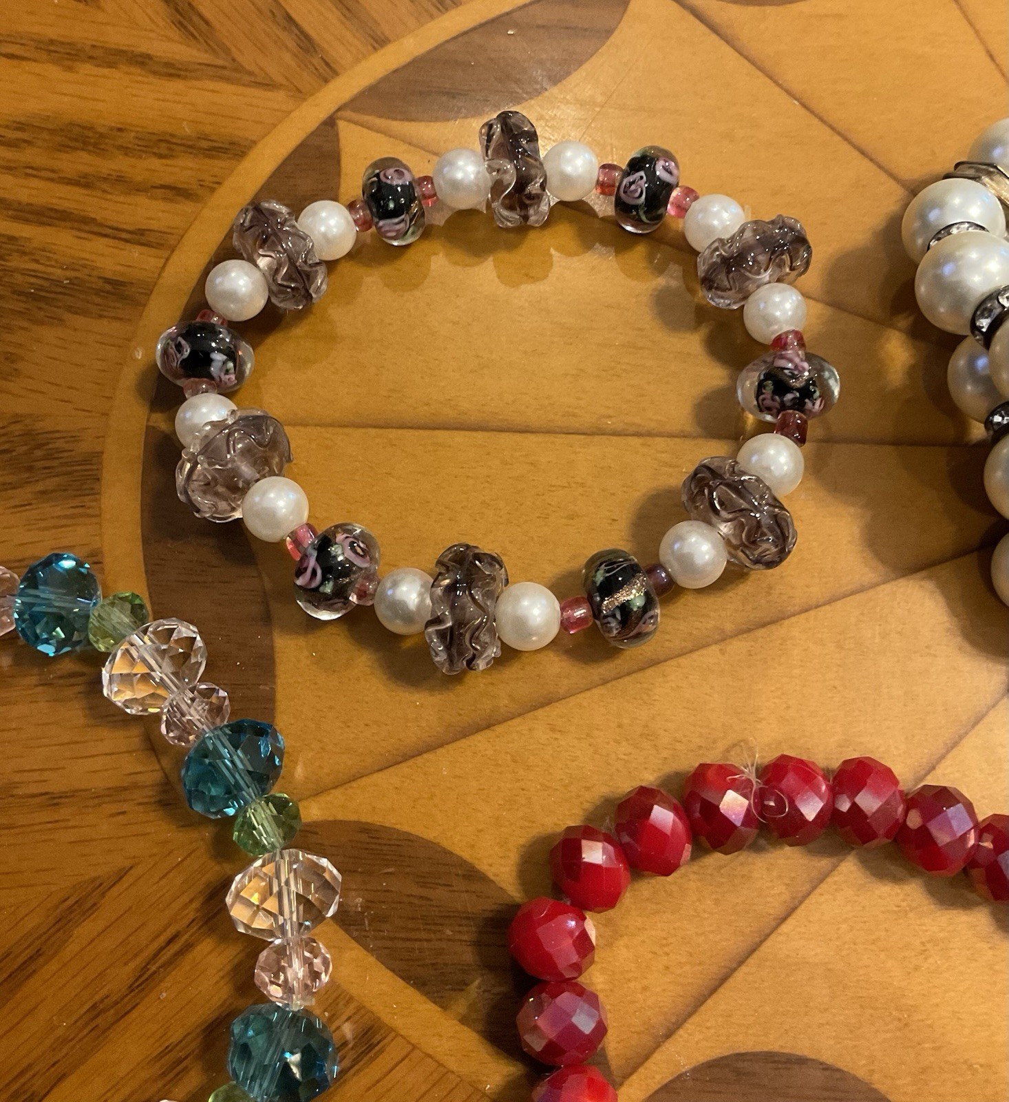 Lot of 38 Bracelets – Stretch Beaded, Wire Wrap, Multicolor, Mixed Materials