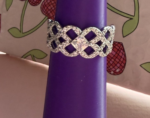 Bomb Party NEW STERLING COLLECTION CZ .925 Sterling “The Blooming Lattice” Sz 8