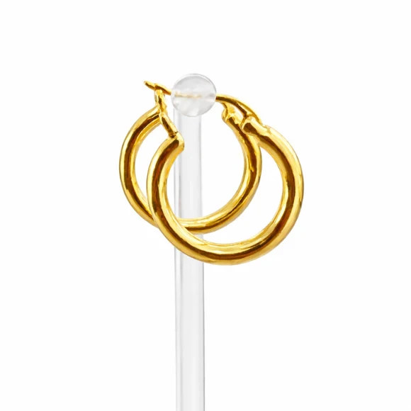 18K Gold Filled Hoop Earrings Durable Everyday Wear Skin-Friendly Women