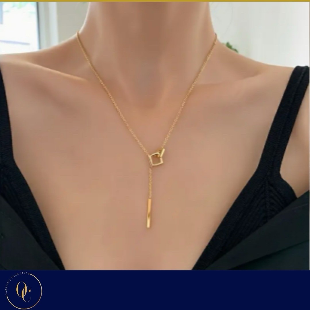 Sealed Elegant Tassel Titanium Necklace