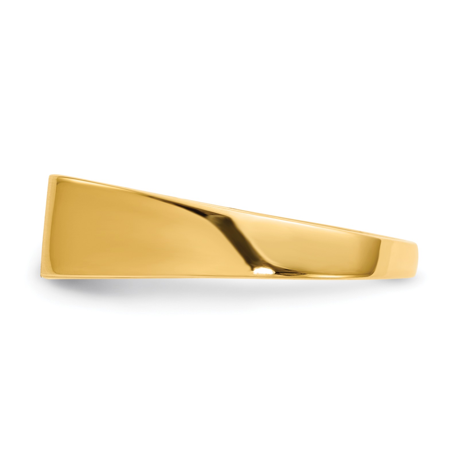 14k 12.0×5.5mm Rectangle Open Back Signet Ring RS409
