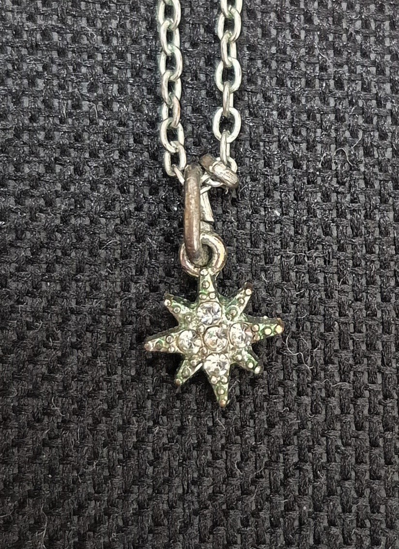 Sun + Star Pendant Cable Chain Matching Choker Set 2pc Gold and Silver