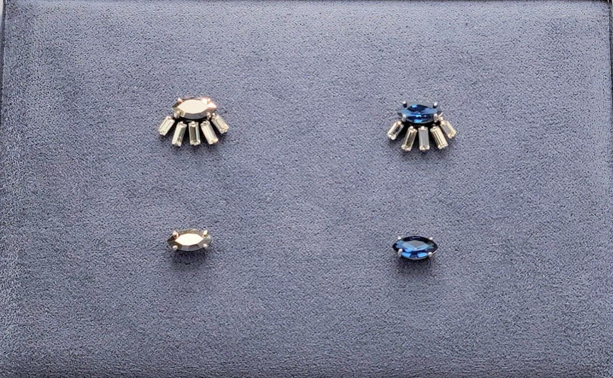 Chloe + Isabel Convertible “Eyelash” Stud Earring Set – Branded Bag & holder