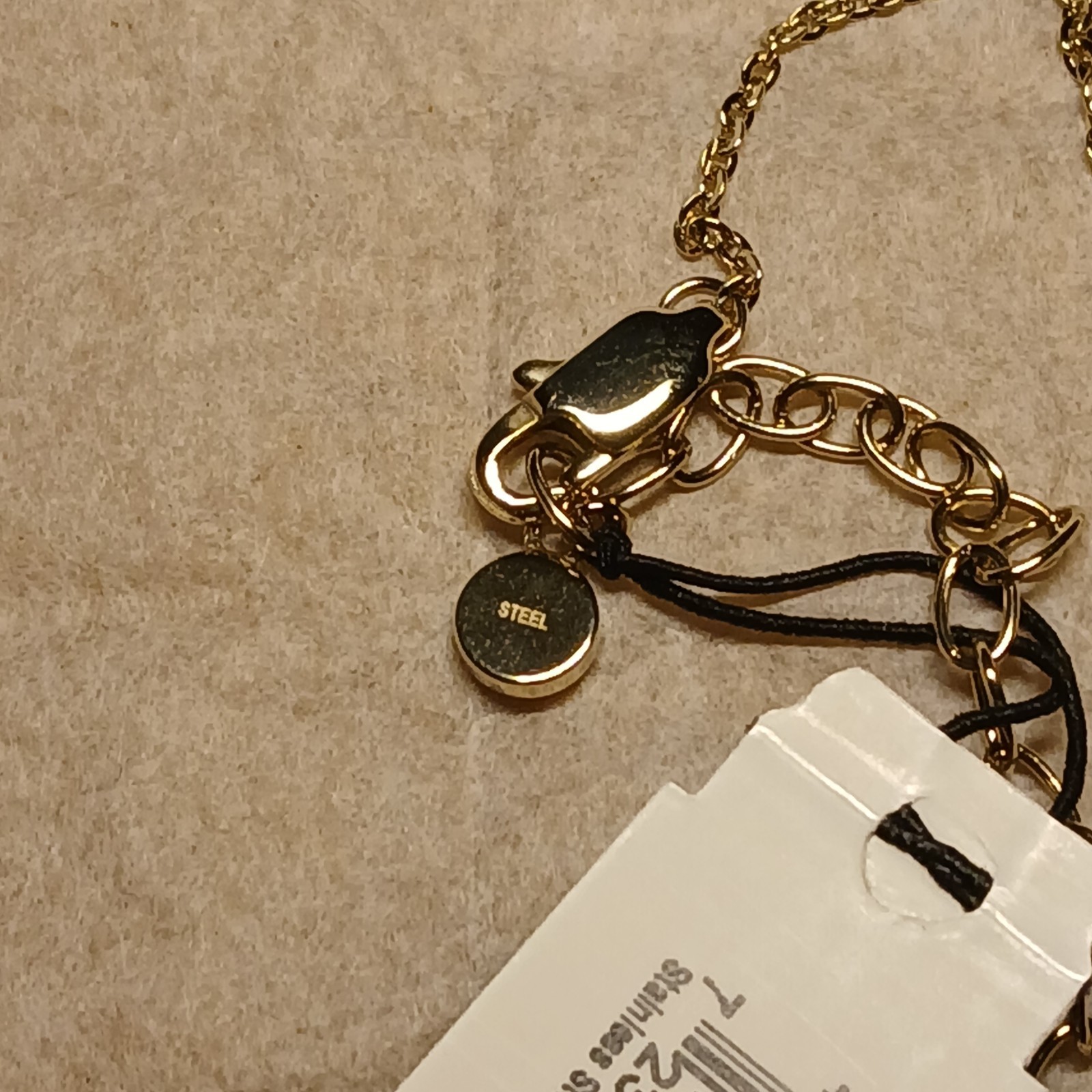 NWT 140$ Emporio Armani Gold Tone Steel LOVE Necklace New In Box