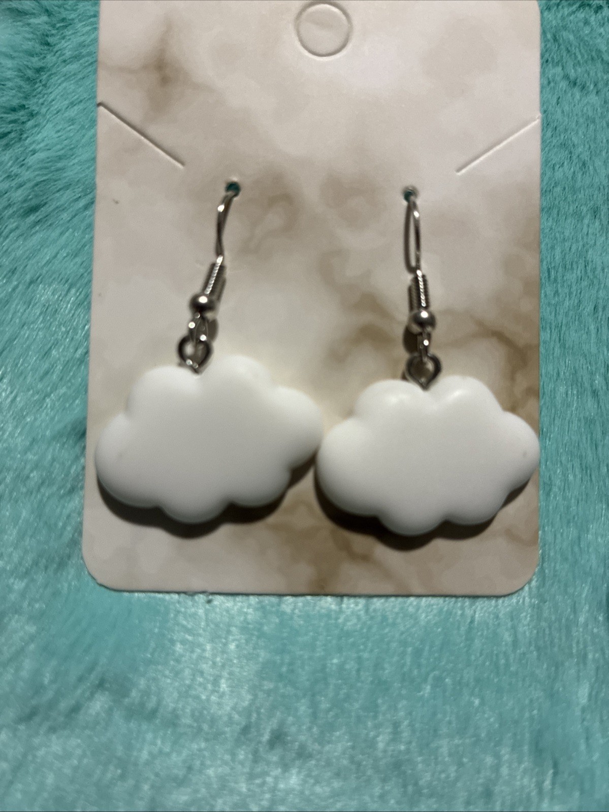 Stylish White Cloud Earrings. Unique, Party, Cute, Festive, Casual