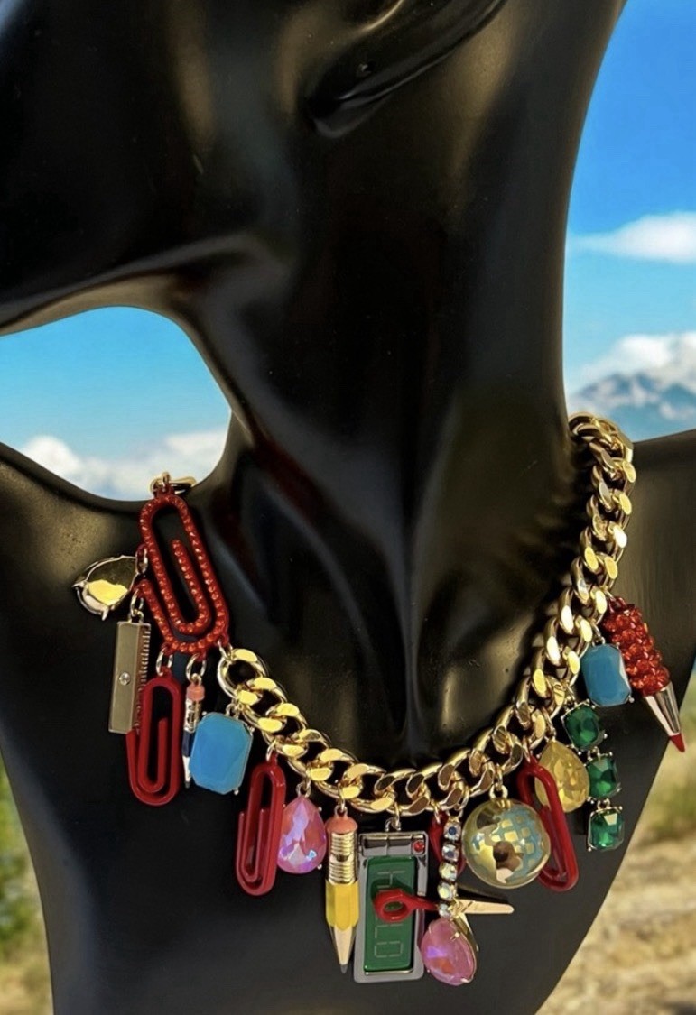 Betsey Johnson Necklace Statement Colorful Charm Back To School NWT