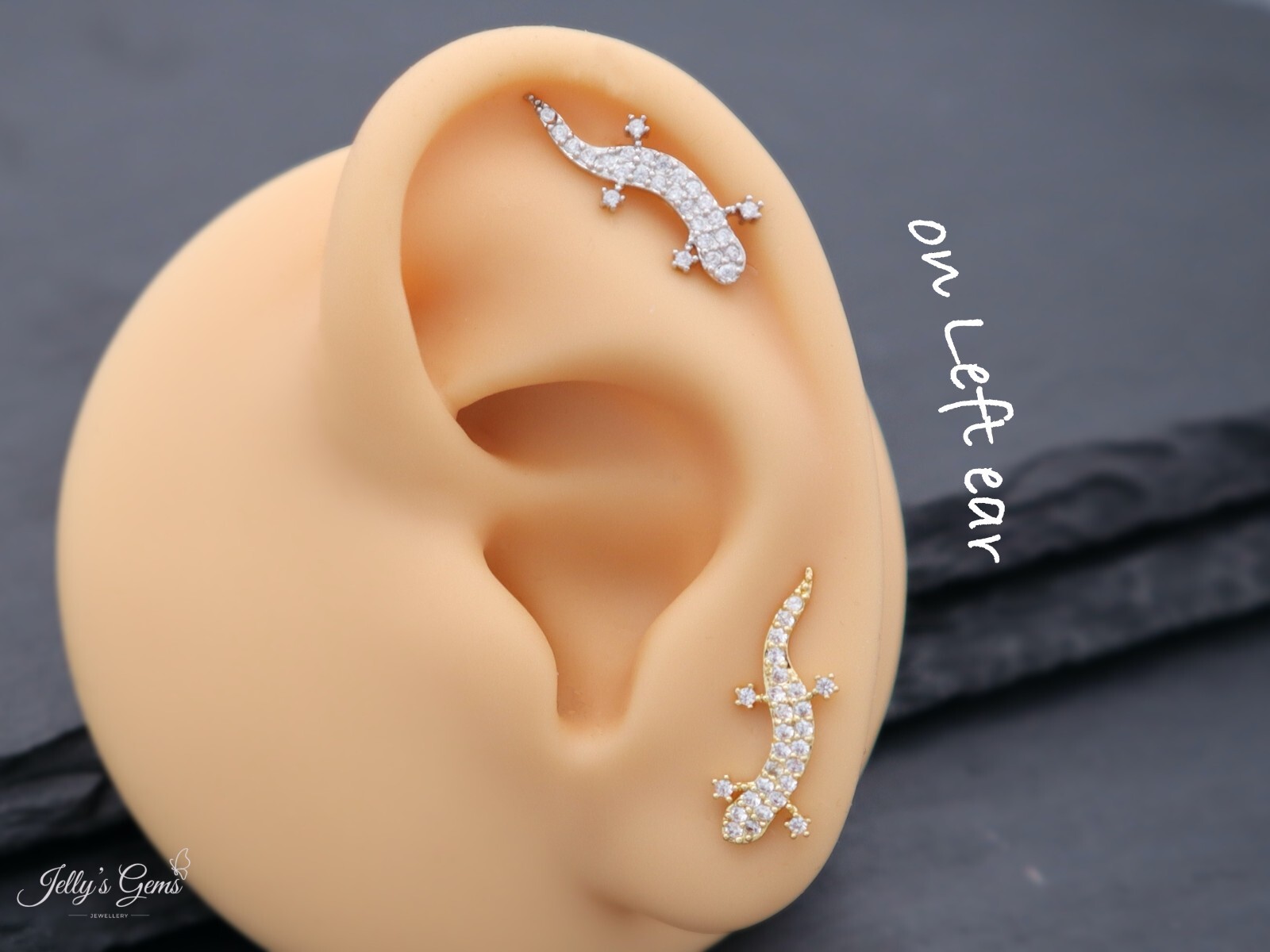 Lizard Crawler Gold Silver Cartilage Helix Lobe Tragus Conch Earring Gift UK