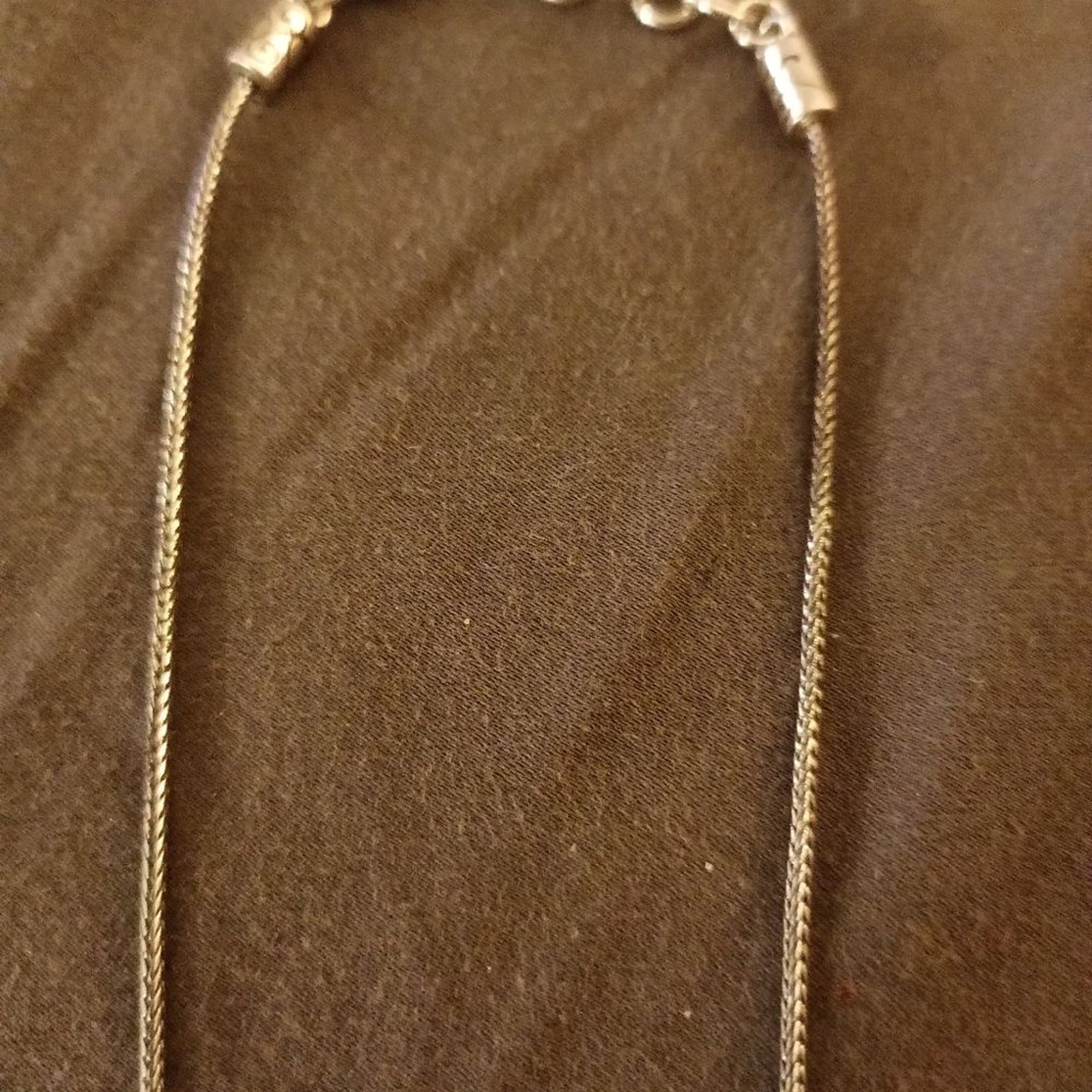 Brighton silver tone and faux pearl charm necklace