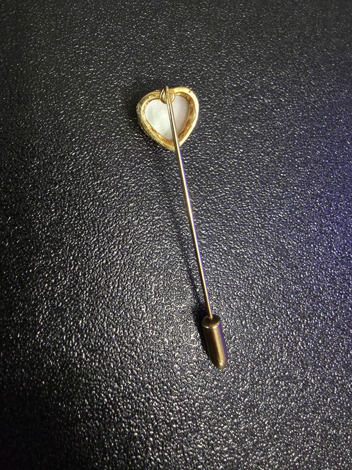 Heart Stick Pin gold in color Unique