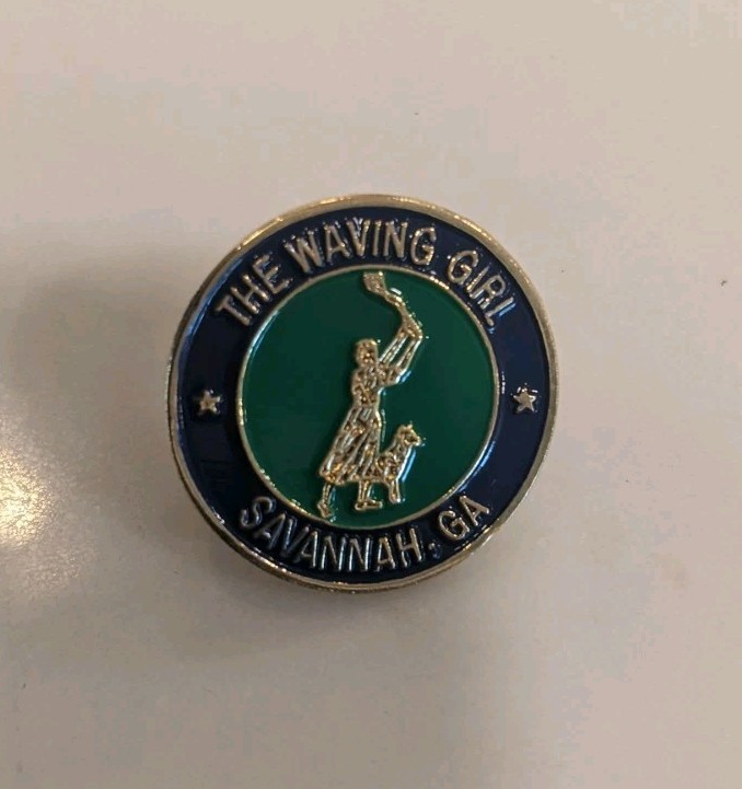 Vintage Savannah Georgia Waving Girl Monument Pin L.W. Bristol Classics Hat