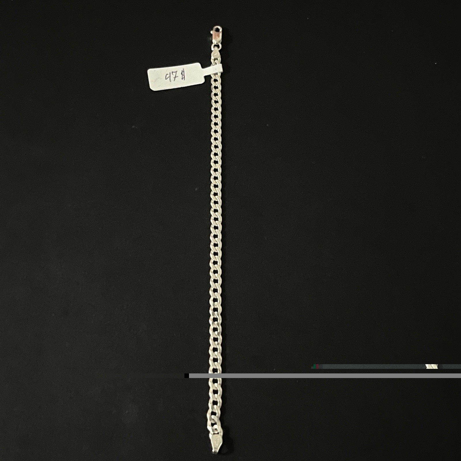 Esclava De Plata 925 Con Tejido Cubano, 925 Silver Bracelet Cuban Link – 6.5 In