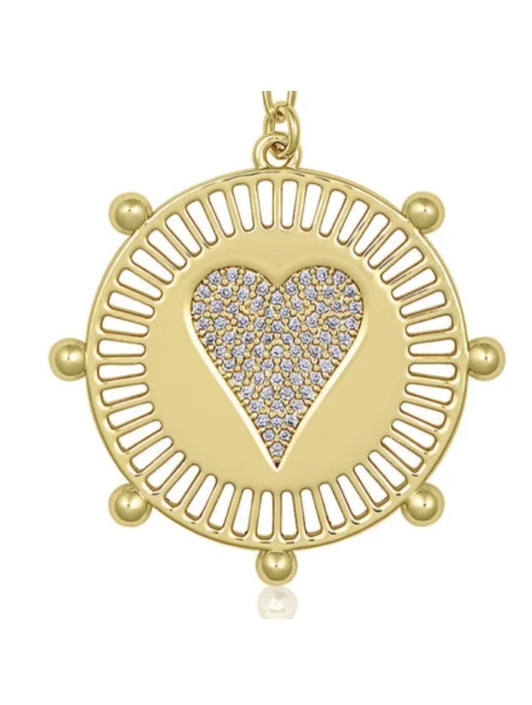 Jennifer Miller Heart Medallion Necklace