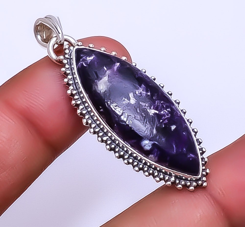 Lepidolite – San Diego Gemstone 925 Sterling Silver Pendant 1.95″ P_9359_148_33