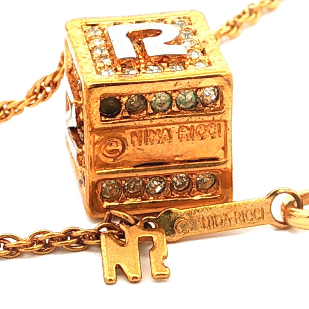 NINA RICCI Necklace Pendant, Gold Plated, 15.7g
