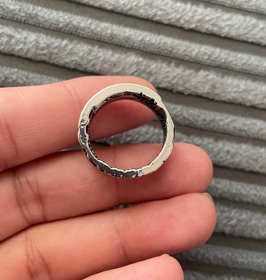 Fashion Ladies Men’s Unisex adult Band Ring 925 Sterling Silver plated UK Size N