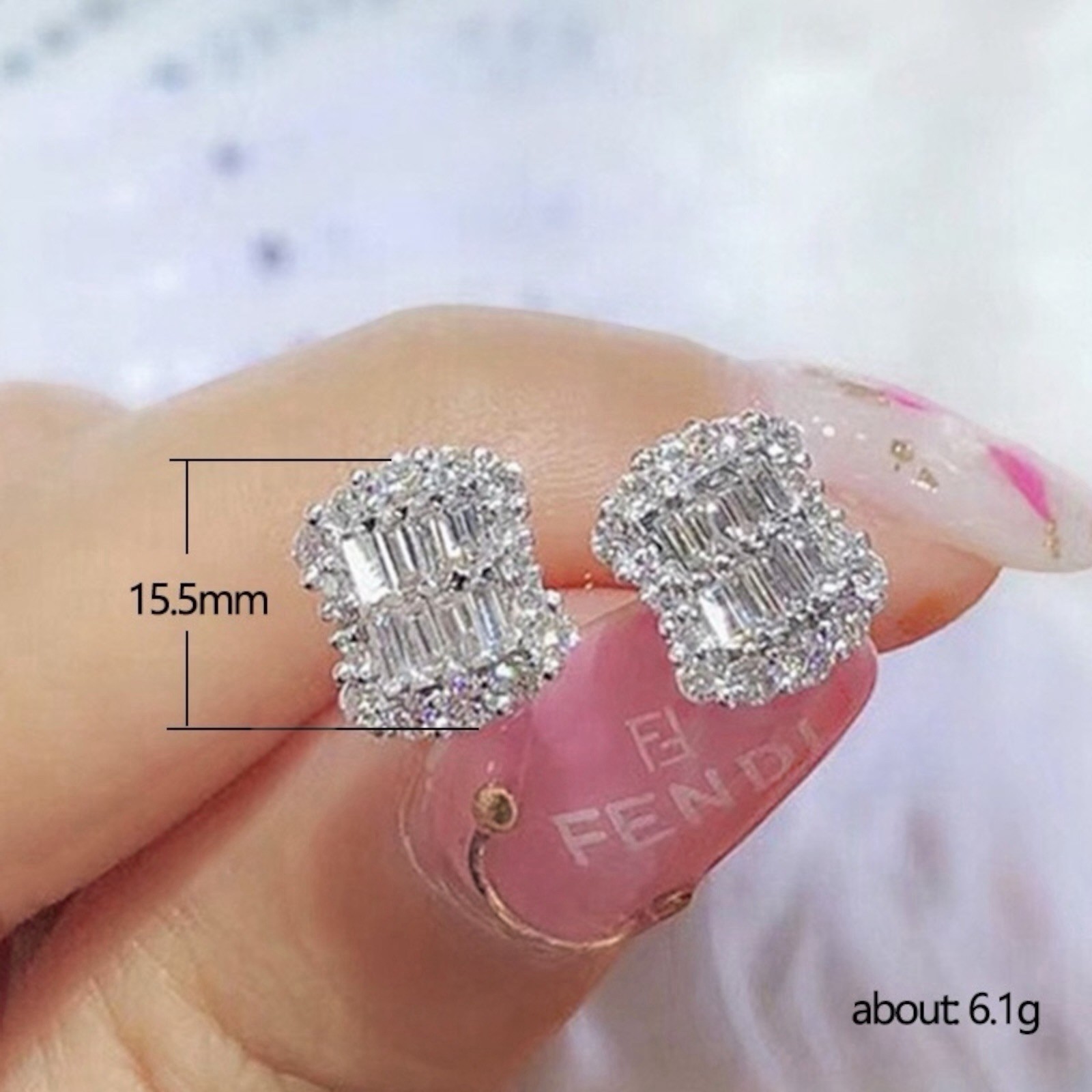 Romantic Women Earring Cubic Zirconia Jewelry Silver Plated Earrings A50