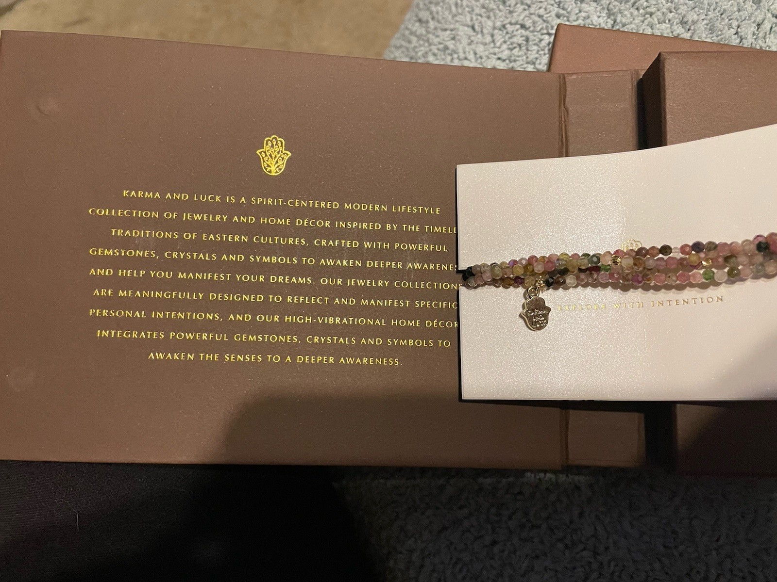 Peace and Protection – Karma And Luck Tourmaline Wrap Bracelet NIB never Worn