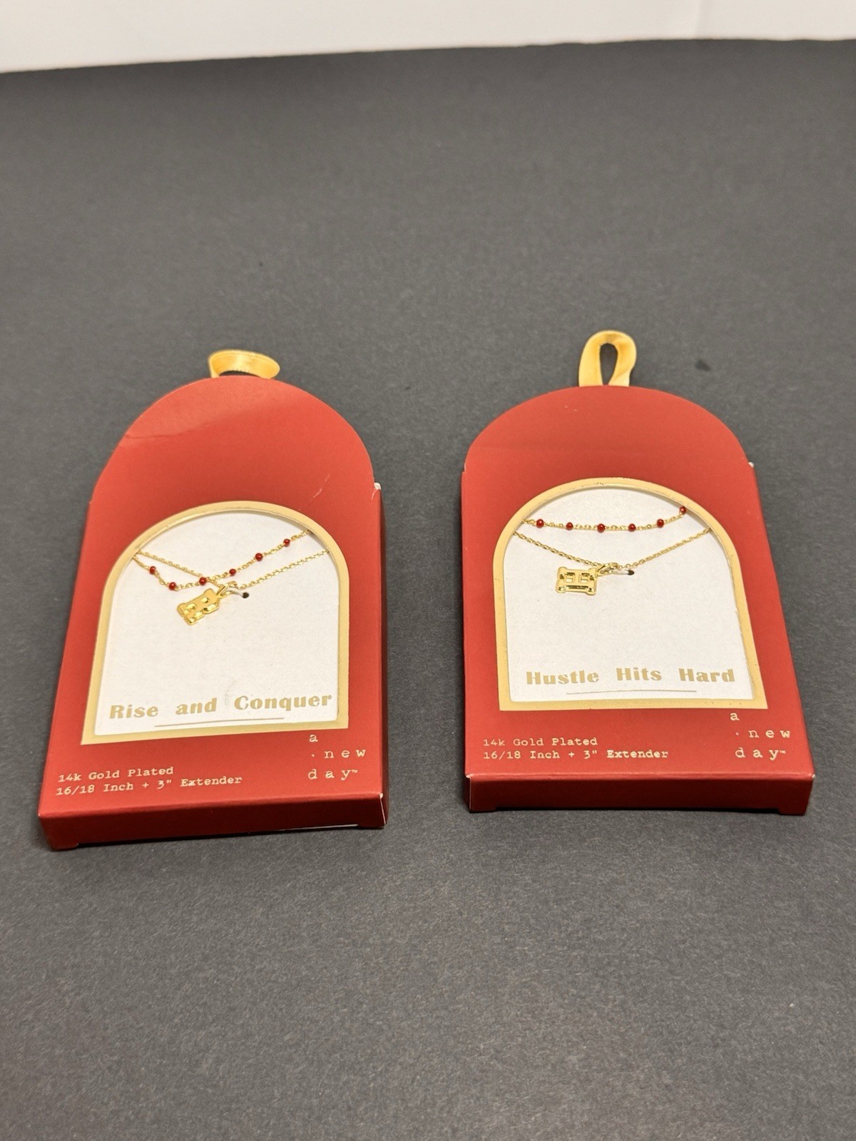 A New Day brand 14k gold-plated necklaces