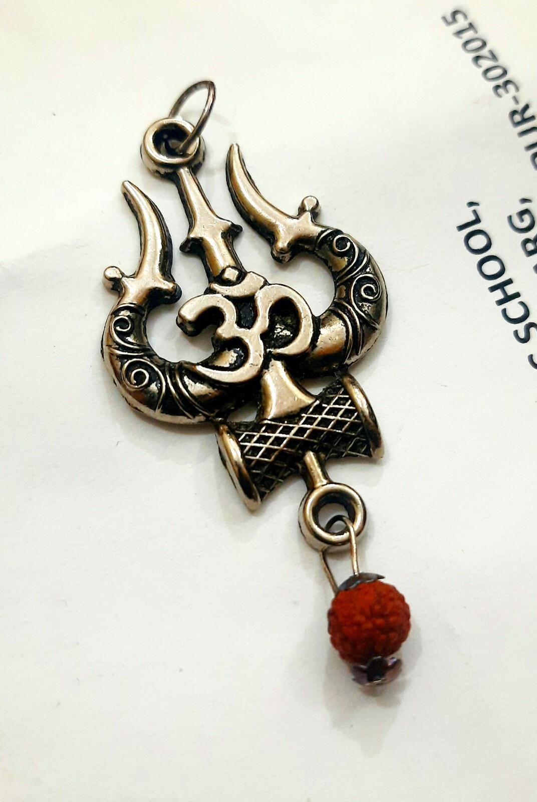 Mahakaal Rudraksha Pendant Lokit,Om Trishul Damru Shiva Pendant Spiritual Lokit