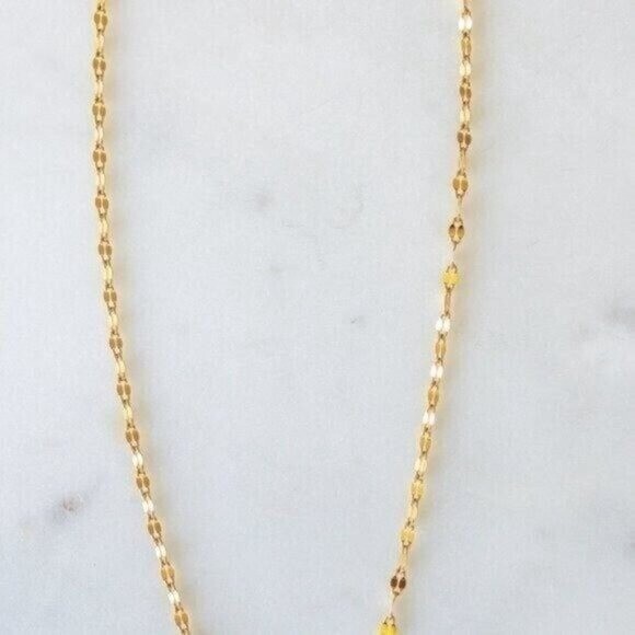 WATERPROOF Gold Chain Necklace Layering Necklace Dainty Gold Sparkle Chain
