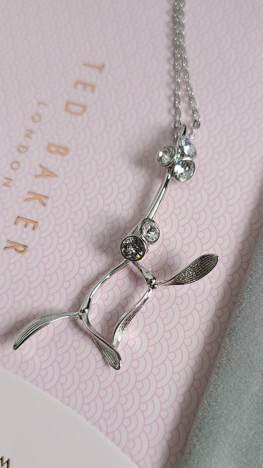 Ted Baker Silver tone Necklace Pendant Jewellery. New without tags.