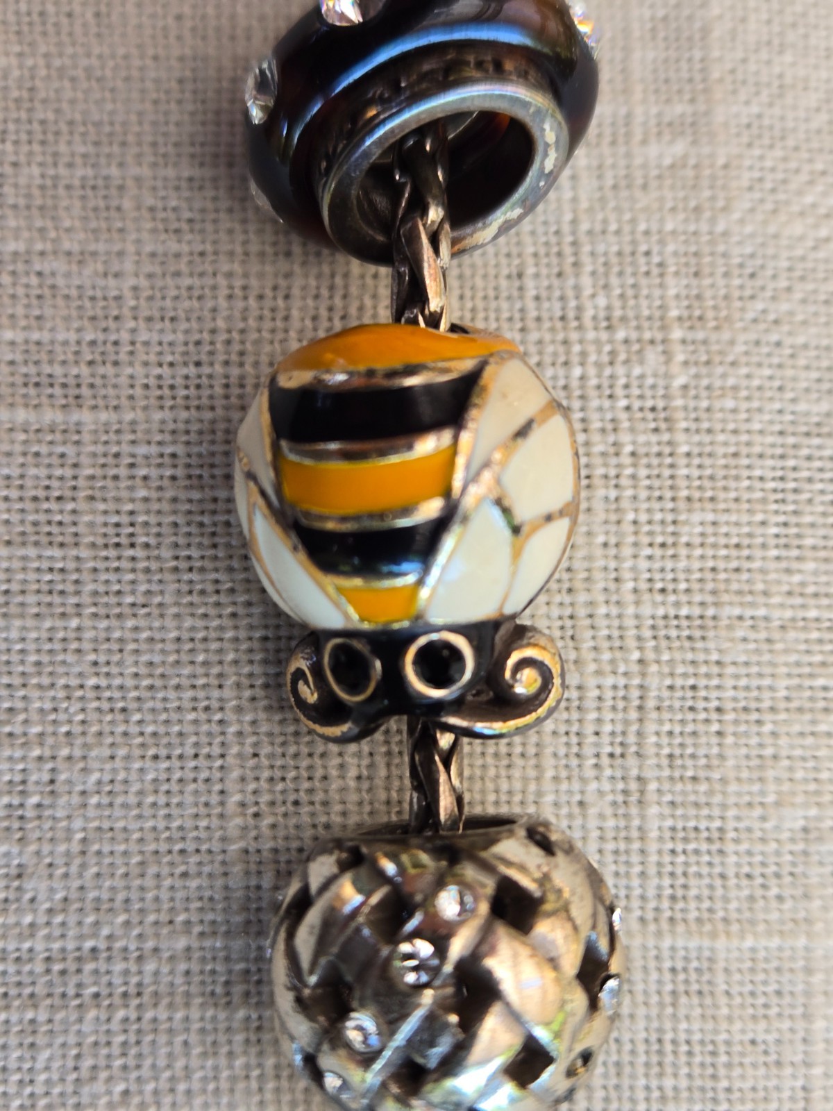 Brighton Bumble Bee & Lady Bug Charm Bracelet with Assorted Add-on Beads