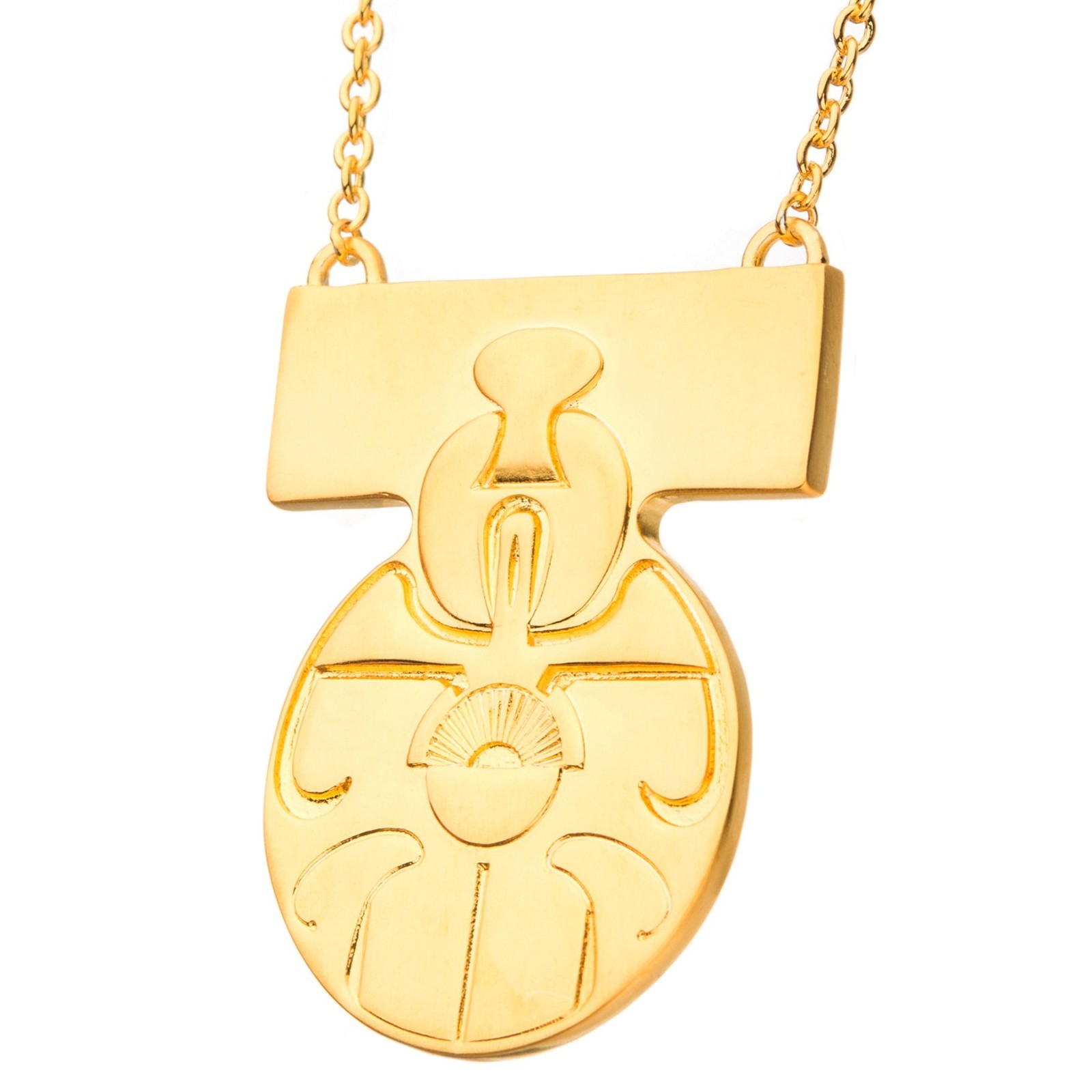 Star Wars X RockLove NEW Medal of Yavin Necklace in 14K Yellow Gold Plated Brass