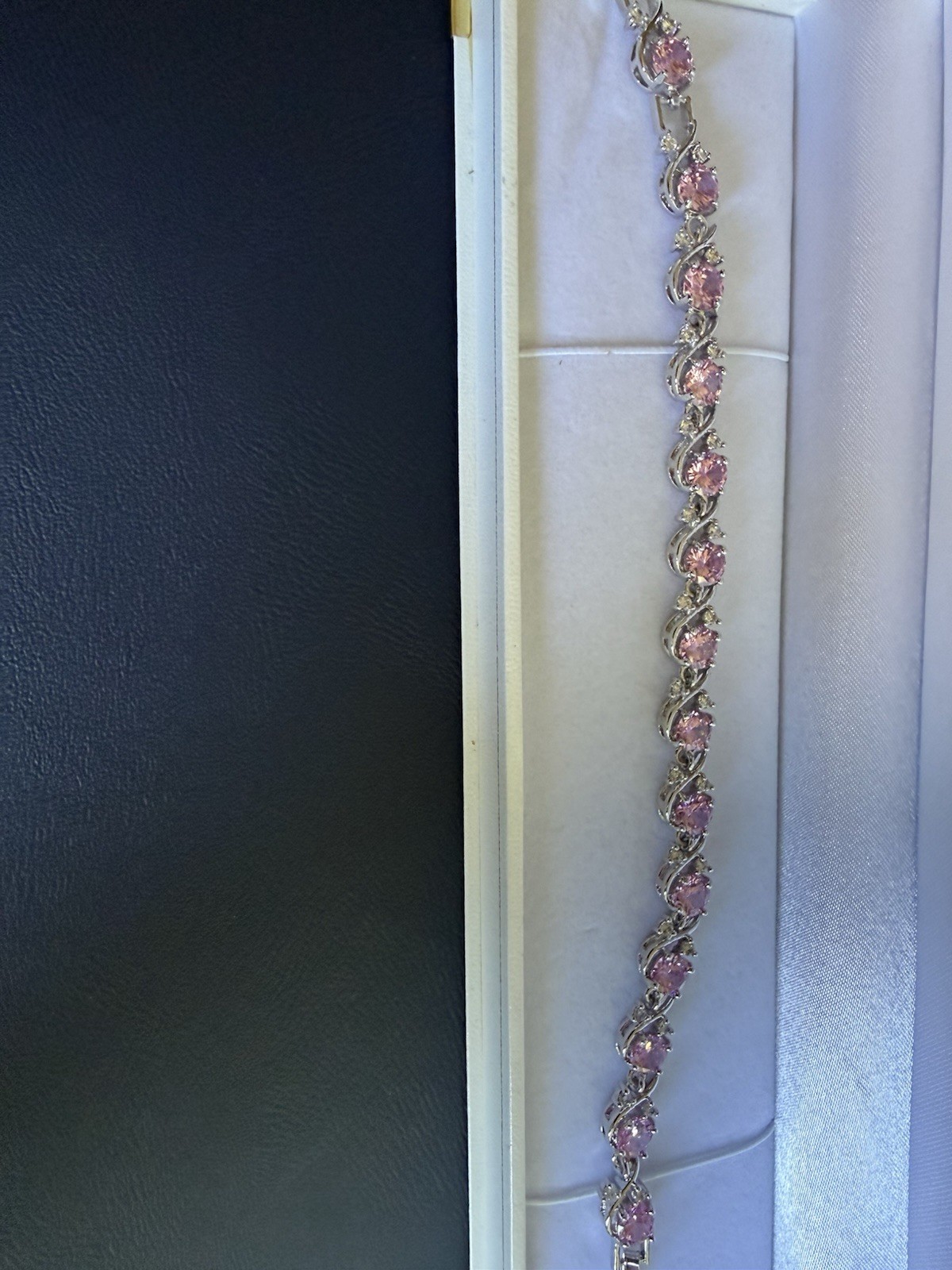 Pink and Gold Jewelry Set with Pink Stones – Earrings, Necklace, Bracelet, Ring