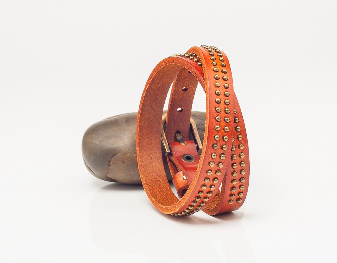 Great Fashion Unisex Women Men Leather Wrap Rivet Stud Bracelets Cuff Wristbands